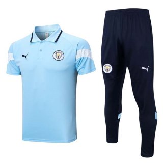 Polo Manchester City Ensemble Complet 2023-2024 Bleu