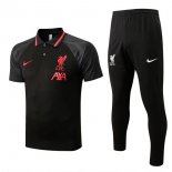 Polo Liverpool Ensemble Complet 2022-2023 Noir Pas Cher