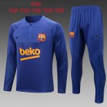 Enfant Survetement Training Barcelone 2023 Bleu Pas Cher