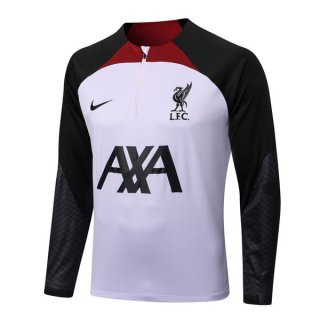 Survetement Training Liverpool Top 2023 Blanc Noir Pas Cher