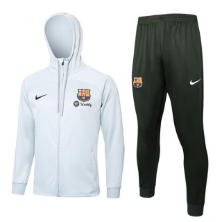 Sweat Shirt Capuche Barcelone 2024-2025 Blanc