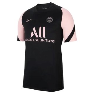 Maillot De Foot Entrainement Paris Saint Germain 2021-2022 Noir Rose Pas Cher