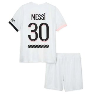 Maillot De Foot Paris Saint Germain NO.30 Messi Exterieur Enfant 2021-2022 Pas Cher