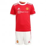 Maillot De Foot Manchester United Domicile Enfant 2021-2022 Rouge Pas Cher