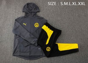 Sweat Shirt Capuche Borussia Dortmund 2022-2023 Gris Pas Cher