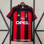 Thailande Maillot AC Milan Domicile Retro 2000 2002