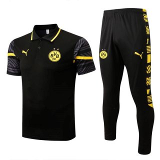 Polo Borussia Dortmund Ensemble Complet 2022-2023 Noir Pas Cher