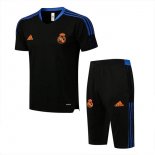 Maillot De Foot Entrainement Real Madrid Ensemble Complet 2022 Noir Bleu Pas Cher