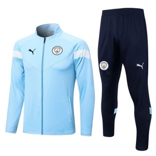 Survetement Manchester City 2022-2023 Bleu Noir Pas Cher