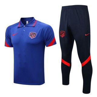 Polo Atletico Madrid Ensemble Complet 2022-2023 Bleu 1 Pas Cher