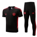 Maillot De Foot Bayern Munich Ensemble Complet 2022-2023 Noir Rouge Pas Cher