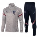 Survetement Paris Saint Germain 2021-2022 Gris Pas Cher