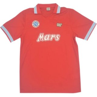 Thailande Maillot De Foot Napoli Third Retro 1988 1989 Rouge Pas Cher