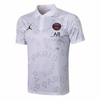 Polo Paris Saint Germain 2021-2022 Blanc Rose Pas Cher