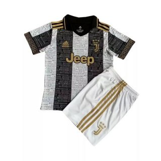 Maillot De Foot Juventus Spécial Enfant 2021-2022 Gris Blanc Pas Cher