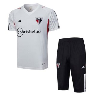 Maillot De Foot Entrainement Sao Paulo Ensemble Complet 2023-2024 Blanc