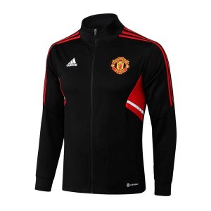 Survetement Manchester United 2023 Noir Rouge Pas Cher