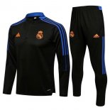 Survetement Training Real Madrid 2022 Noir Bleu Pas Cher