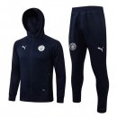 Sweat Shirt Capuche Manchester City 2022-2023 Bleu Oscuro Pas Cher