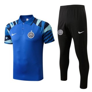 Polo Inter Milan Ensemble Complet 2022-2023 Bleu Pas Cher