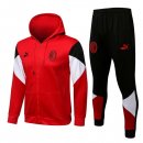 Sweat Shirt Capuche AC Milan 2022 Rouge Noir Pas Cher