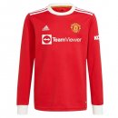 Thailande Maillot De Foot Manchester United Domicile ML 2021-2022 Rouge Pas Cher