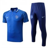 Polo Atletico Madrid Ensemble Complet 2022-2023 Bleu Pas Cher