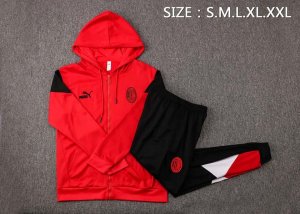 Sweat Shirt Capuche AC Milan 2022 Rouge Noir Pas Cher