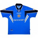 Thailande Maillot De Foot Manchester United Exterieur Retro 1997 1998 Bleu Pas Cher