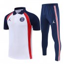 Polo Paris Saint Germain Ensemble Complet 2022-2023 Blanc Bleu Pas Cher