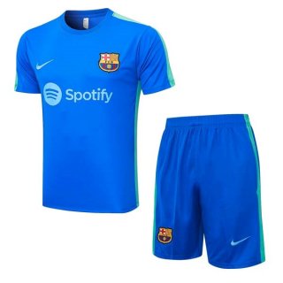 Maillot De Foot Entrainement Barcelone Ensemble Complet 2023-2024 Bleu