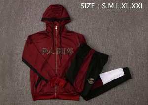 Sweat Shirt Capuche PSG 2021-2022 Bordeaux Noir Pas Cher