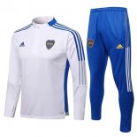 Survetement Training Boca Juniors 2022 Blanc Bleu Pas Cher