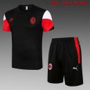 Maillot De Foot Entrainement AC Milan Ensemble Complet 2022 Noir Pas Cher