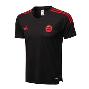 Maillot De Foot Entrainement Bayern Munich Ensemble Complet 2022 Noir Rouge Pas Cher