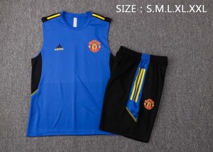 Maillot De Foot Manchester United Sans Manches 2022 Bleu Pas Cher