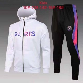 Enfant Sweat Shirt Capuche Paris Saint Germain 2022 Blanc Rose 1 Pas Cher