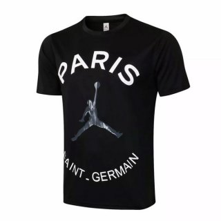 Maillot De Foot Entrainement Paris Saint Germain 2021-2022 Noir Blanc Pas Cher