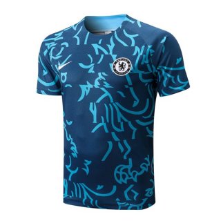 Maillot De Foot Entrainement Chelsea 2022-2023 Bleu Pas Cher