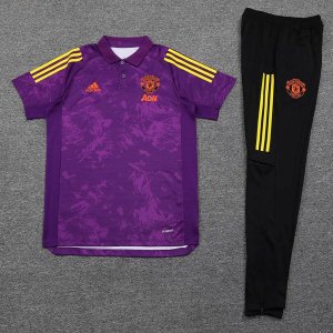 Polo Manchester United Ensemble Complet 2021-2022 Purpura Pas Cher