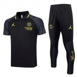 Polo PSG Ensemble Complet 2023-2024 Noir