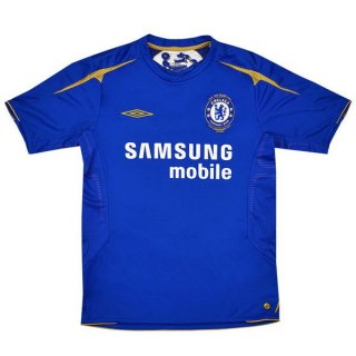 Thailande Maillot De Foot Chelsea Domicile Retro 2005 2006 Bleu Pas Cher