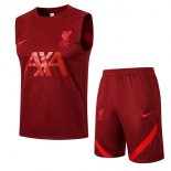 Maillot De Foot Liverpool Sans Manches Ensemble Complet 2022 Rouge Pas Cher