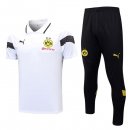 Polo Borussia Dortmund Ensemble Complet 2023-2024 Blanc Noir