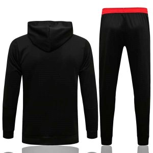 Sweat Shirt Capuche Manchester United 2022 Noir Rouge Pas Cher