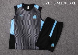 Maillot De Foot Marseille Sans Manches Ensemble Complet 2021-2022 Pas Cher