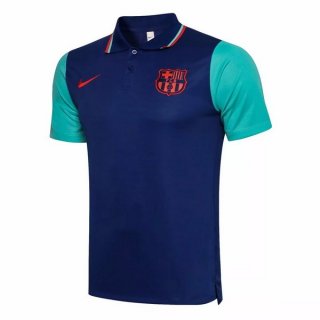 Polo Barcelone 2021-2022 Bleu Vert Pas Cher