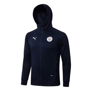 Sweat Shirt Capuche Manchester City 2022-2023 Bleu Oscuro Pas Cher