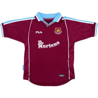 Thailande Maillot De Foot West Ham United FILA Domicile Retro 1999 2000 Rouge Pas Cher