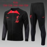 Enfant Survetement Liverpool 2023 Noir Pas Cher